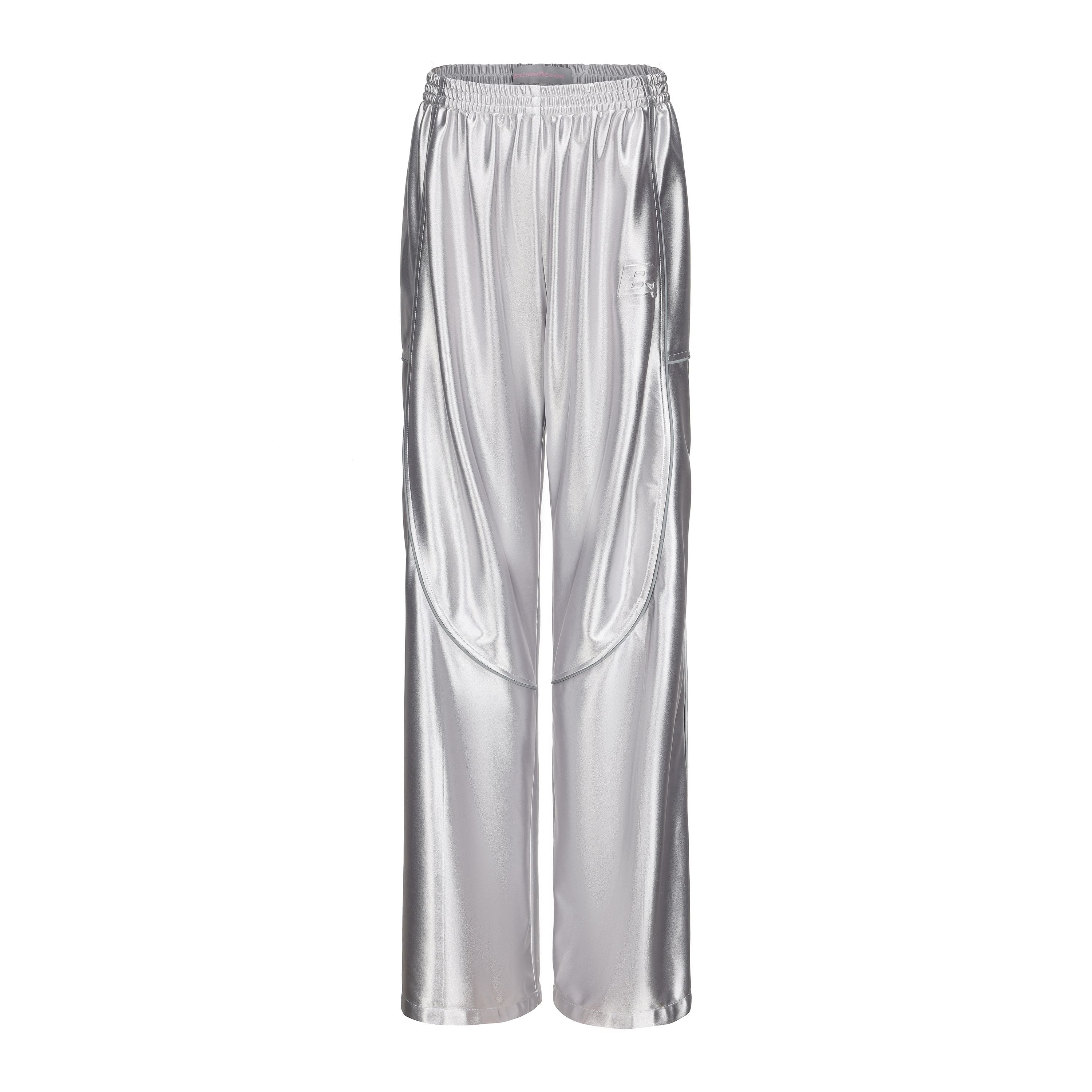 Metallic Oversized High Waisted Pants