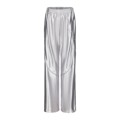 Metallic Oversized High Waisted Pants