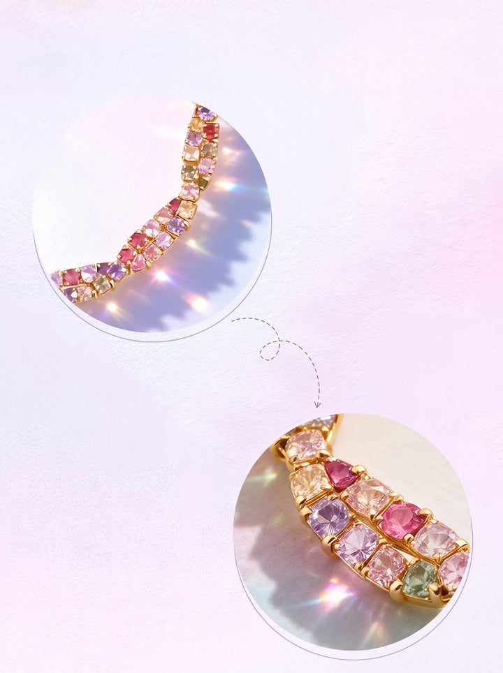 Dainty Colorful Crystal Adjustable Bracelet