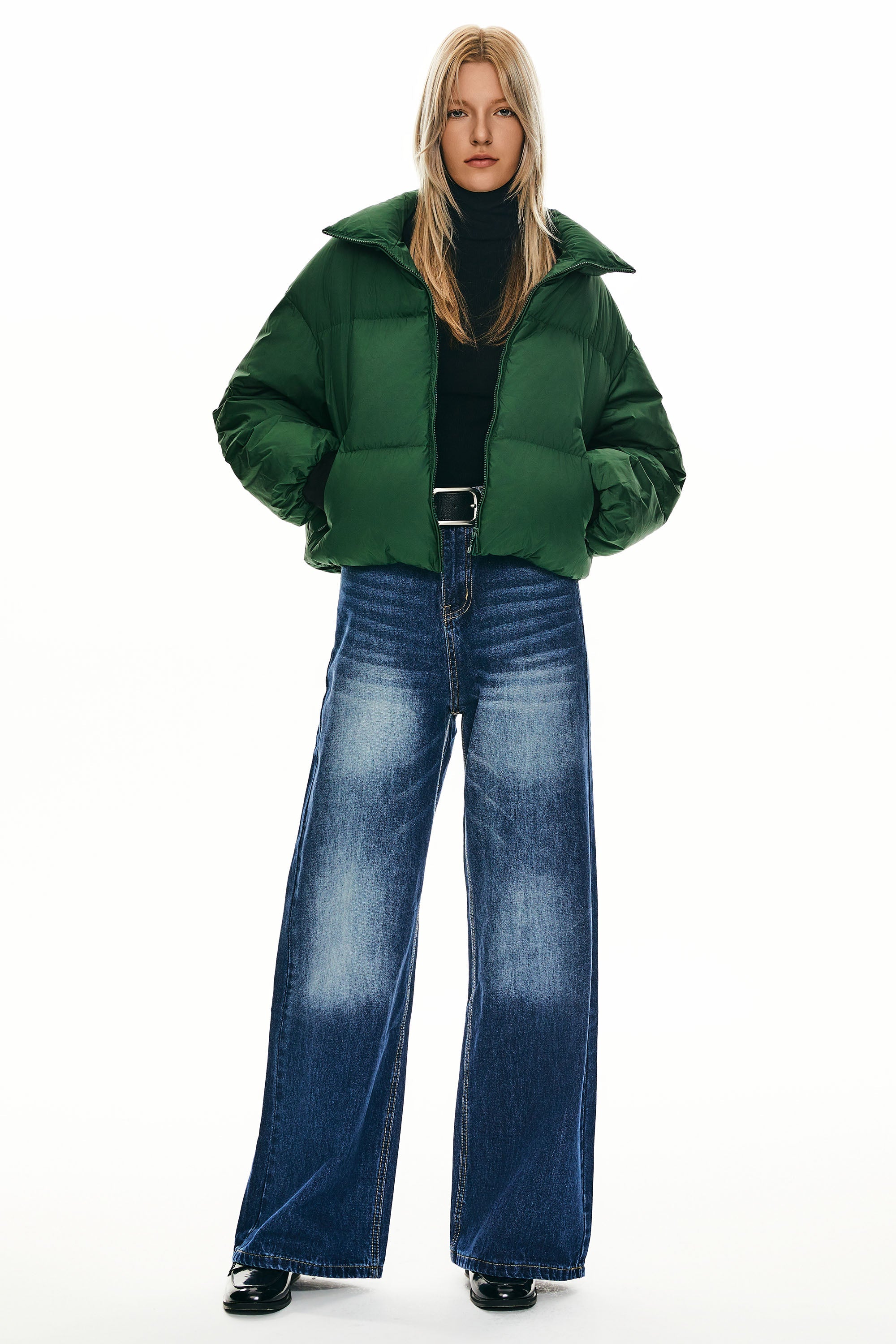 Cropped Oversized Puffer Jacket