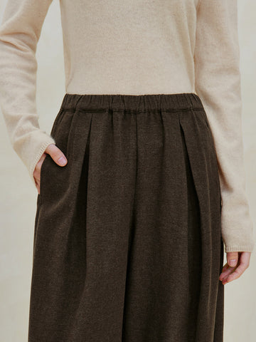 High Waisted Pleated Wide Leg Pants
