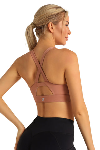Crisscross Back Supportive Workout Sports Bra