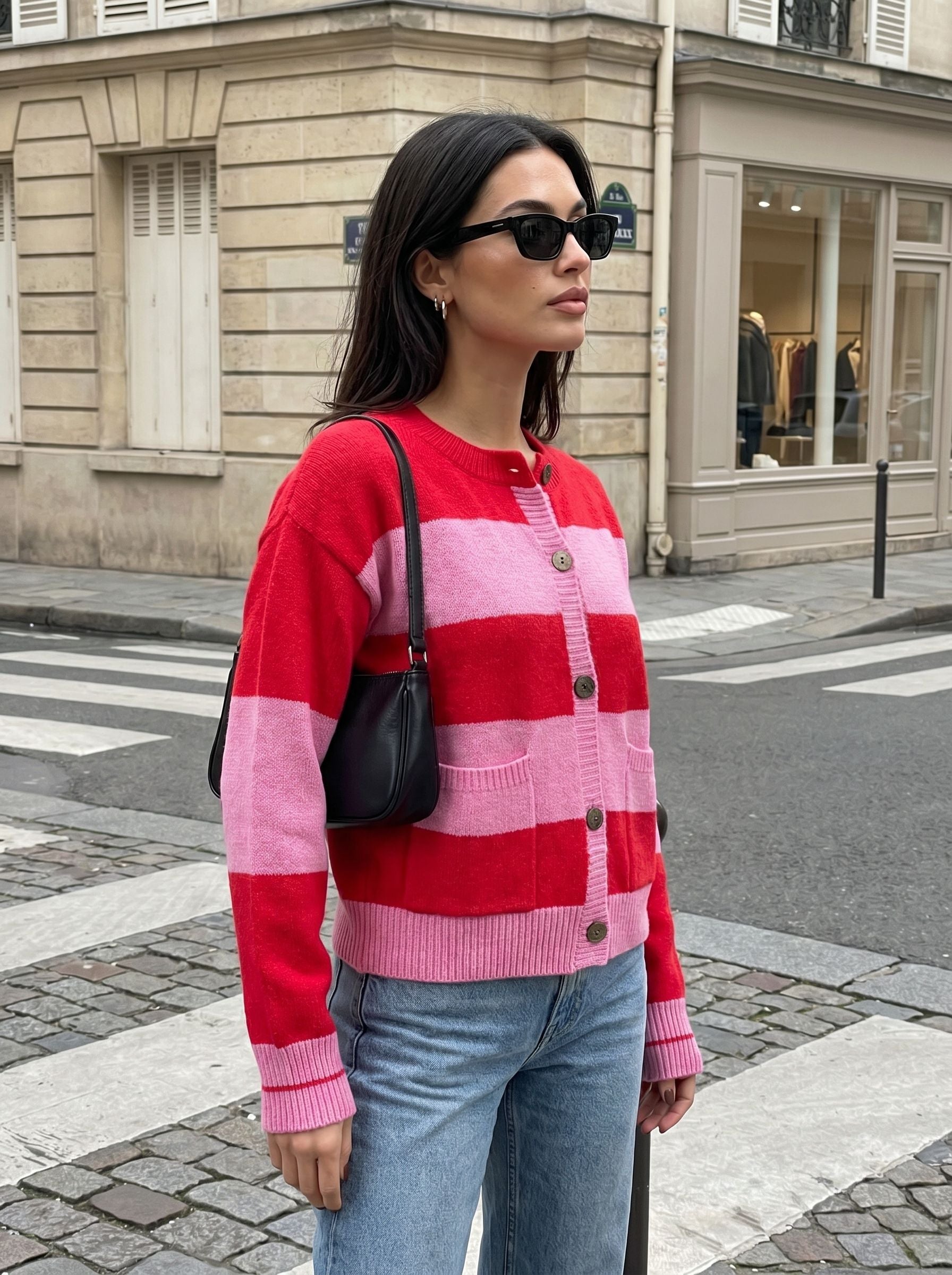 Cozy Striped Button Down Cardigan