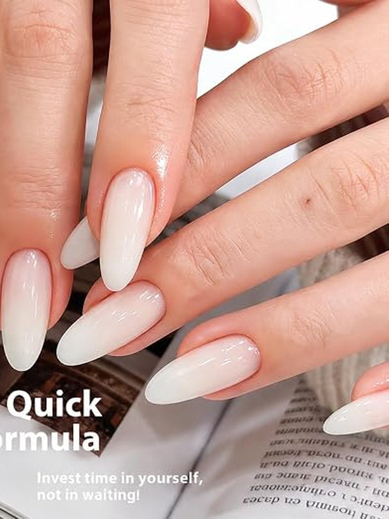 Sheer Milky White Gel Nail Polish