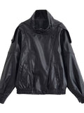 Oversized Vintage Faux Leather Jacket