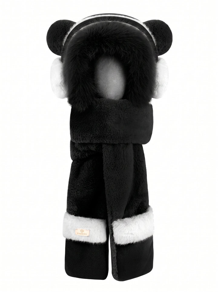 Cozy Plush Bear Ear Winter Hat