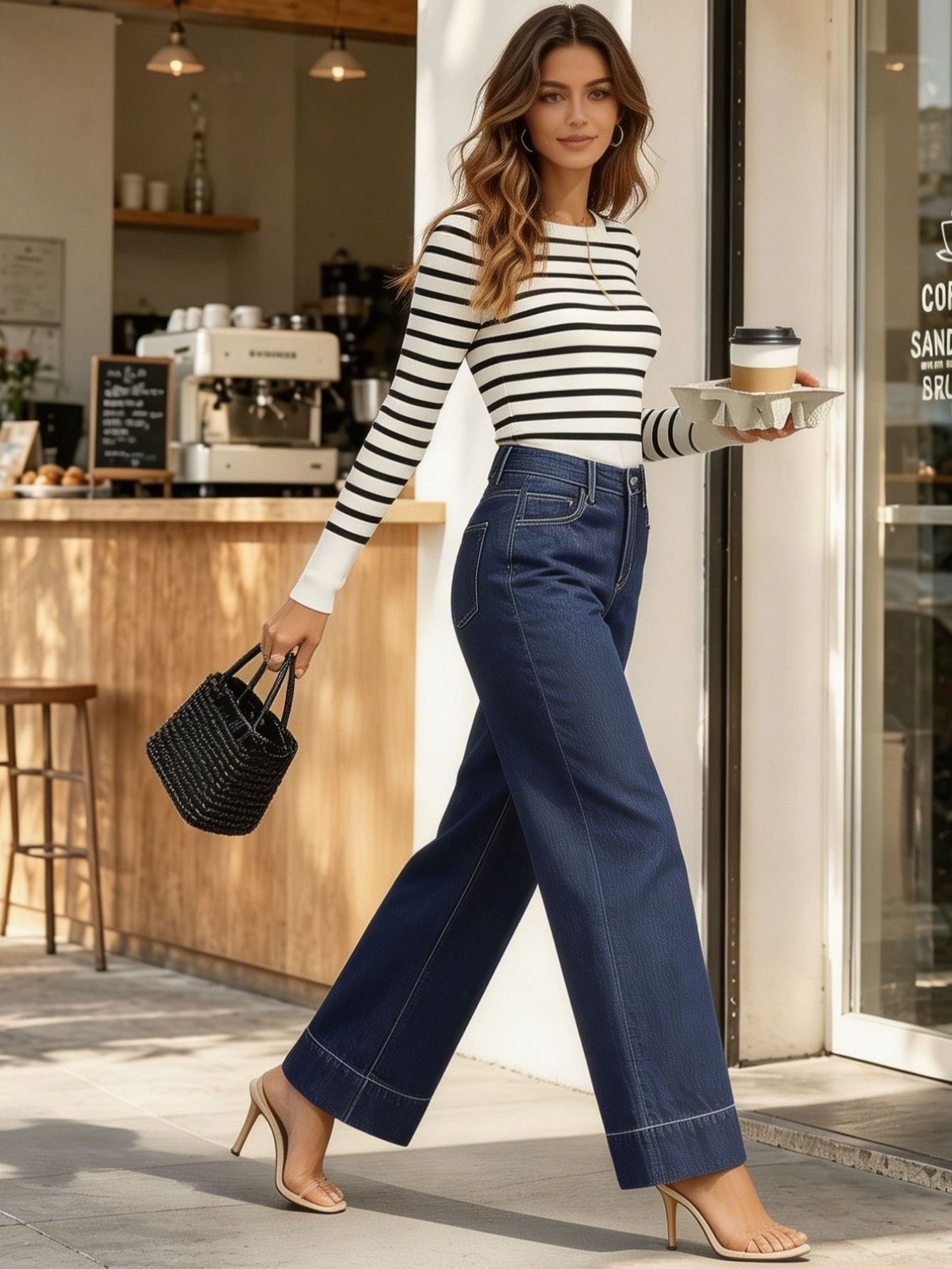 High Waisted Wide Leg Jeans