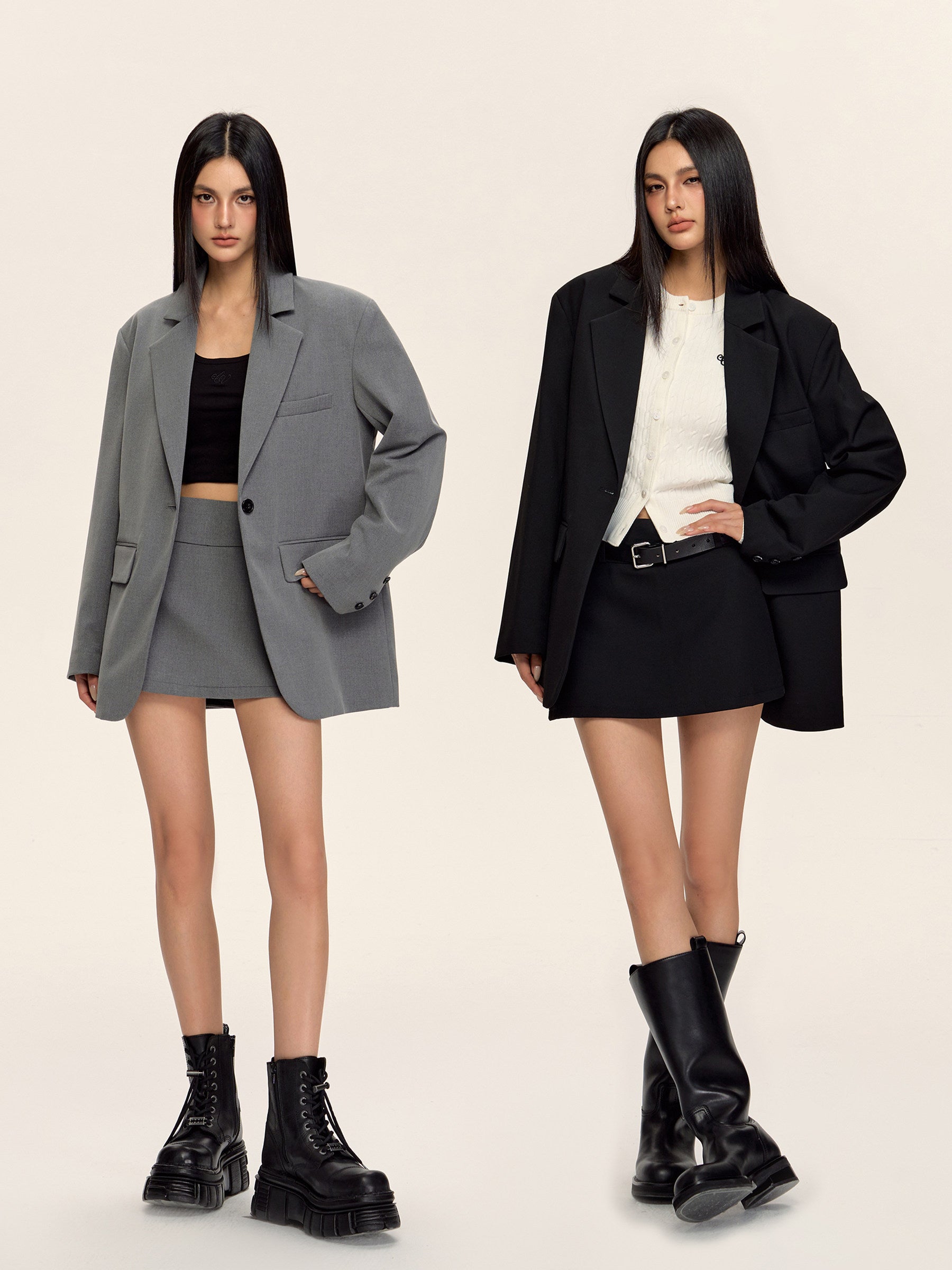 Oversized Tailored Casual Women Blazer