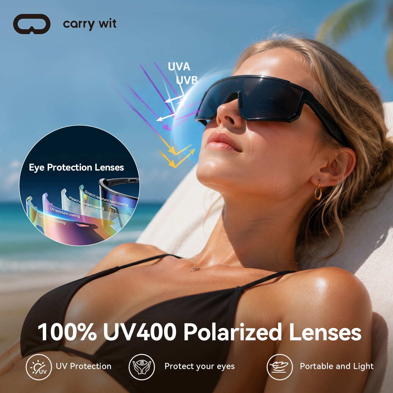 Oversized Wrap Sport Shield Sunglasses