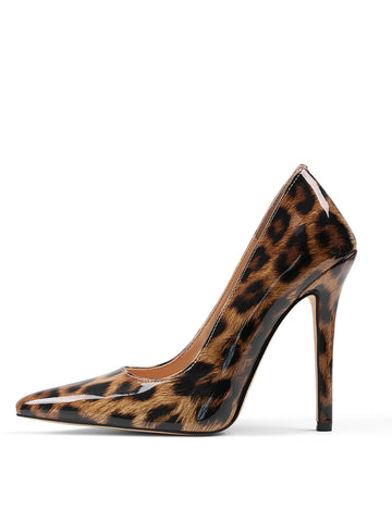 Leopard Print Pointed Toe High Heels