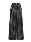 Comfy Plaid Wide Leg Pants