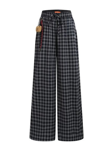 Comfy Plaid Wide Leg Pants