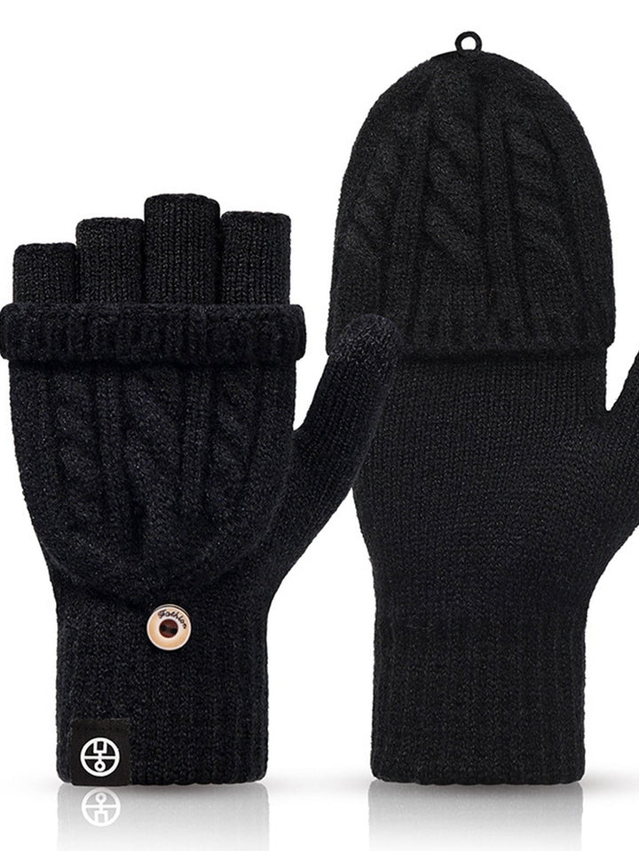 Convertible Thermal Knit Winter Gloves