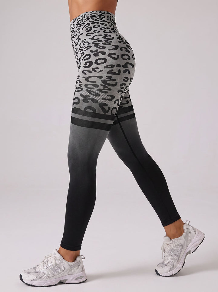 Seamless High Waisted Leopard Yoga Leggings