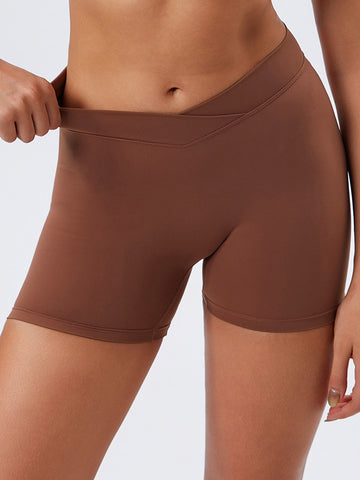 High Waisted V Cross Yoga Shorts