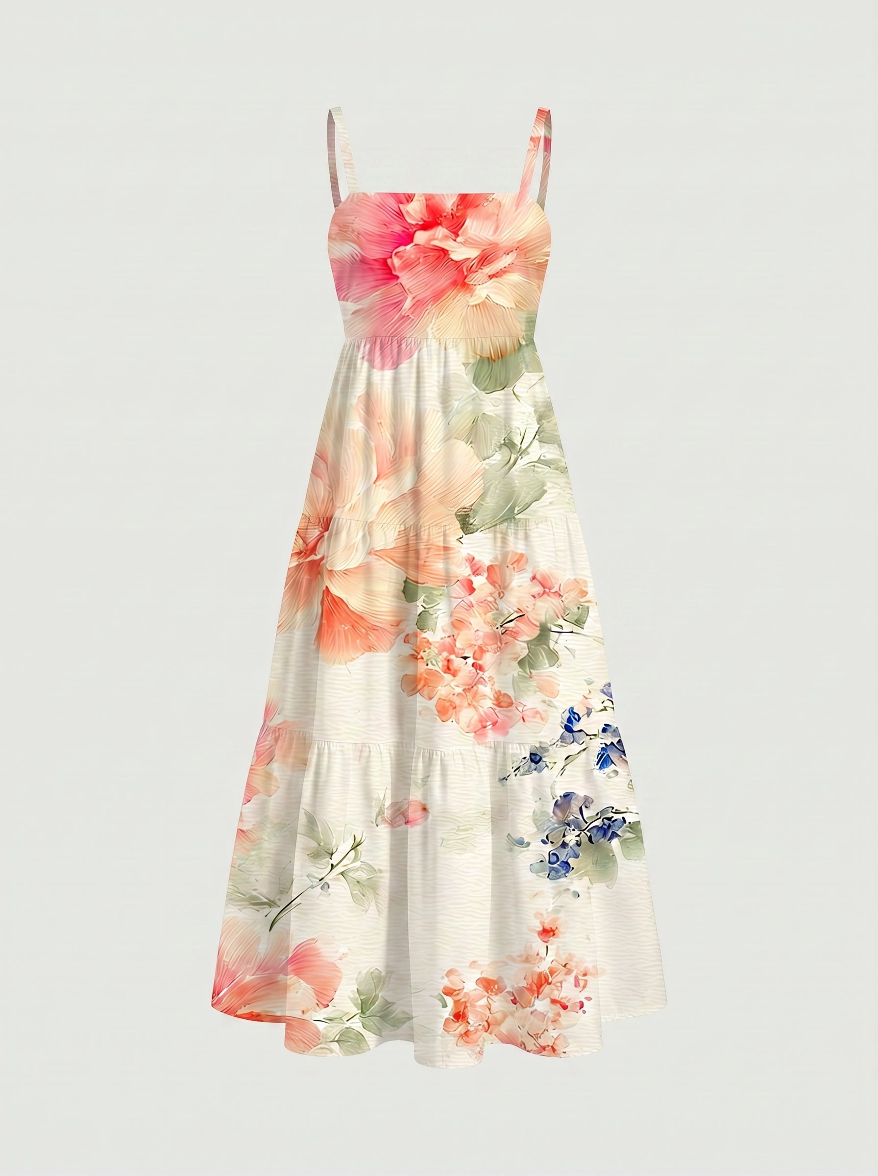 Sikruti Jena's Hibiscus Floral Print Midi Dress