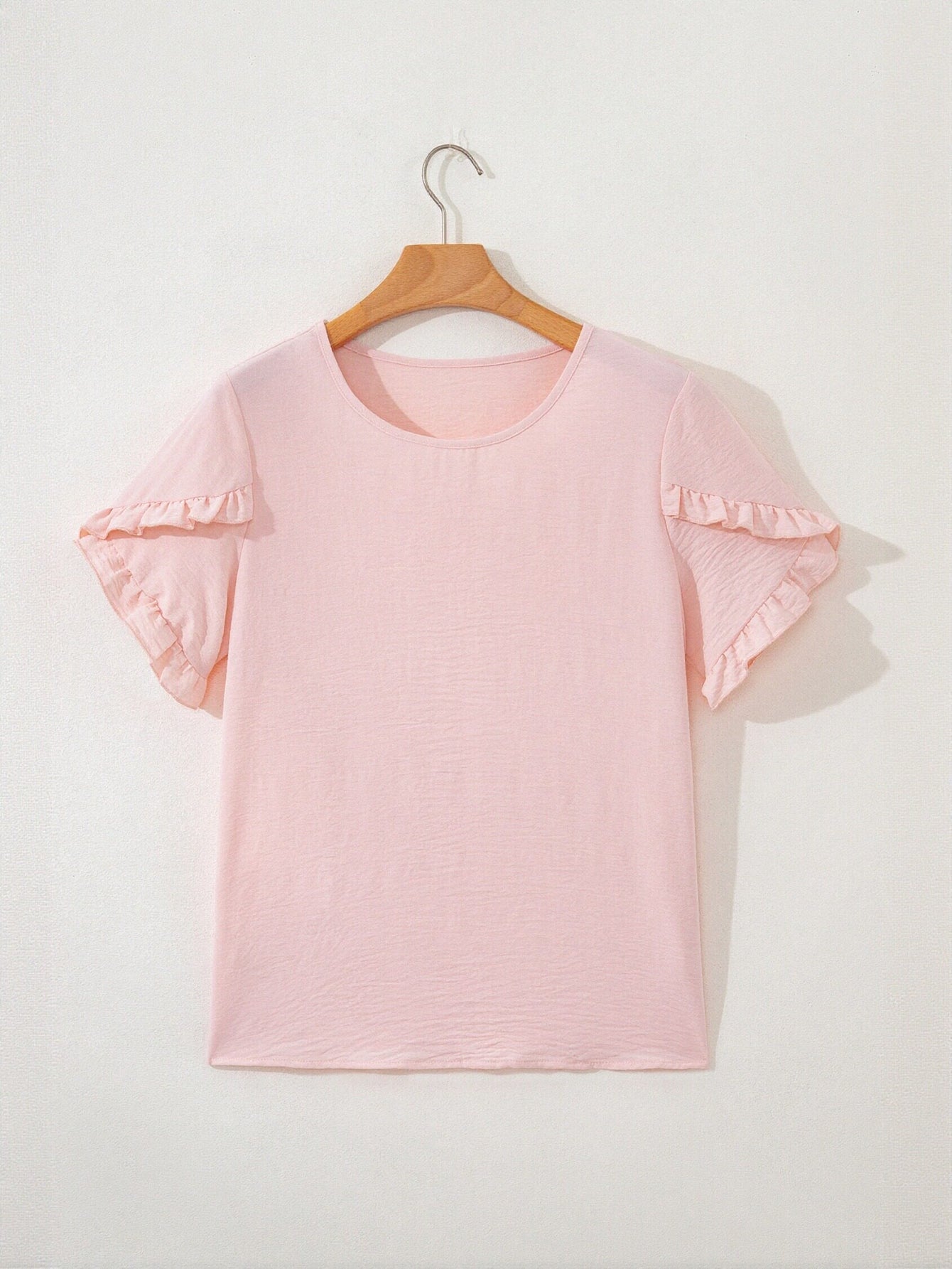 Ruffled Sleeve Casual Chiffon Blouse