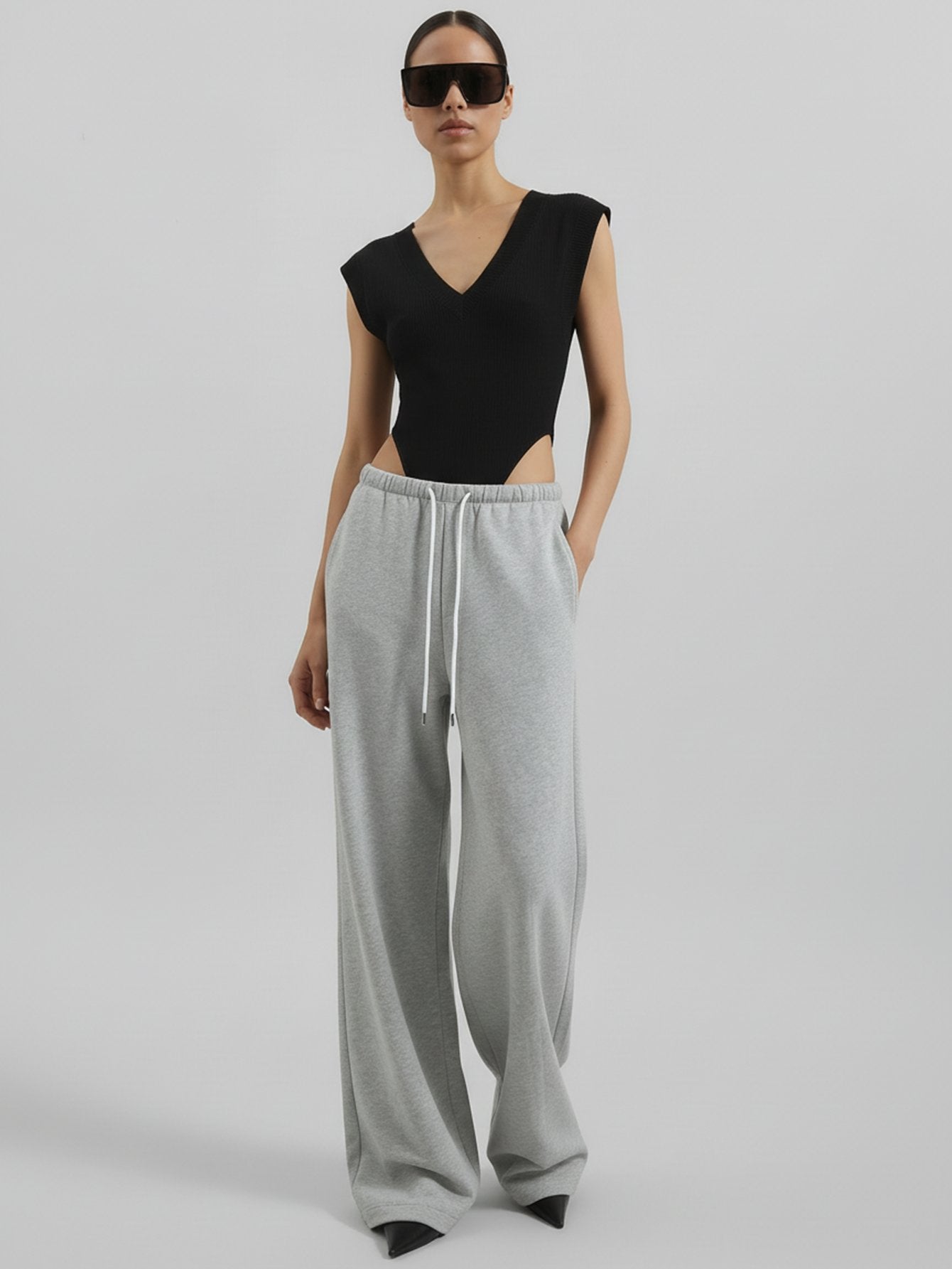 Cotton Barrel Leg Pants