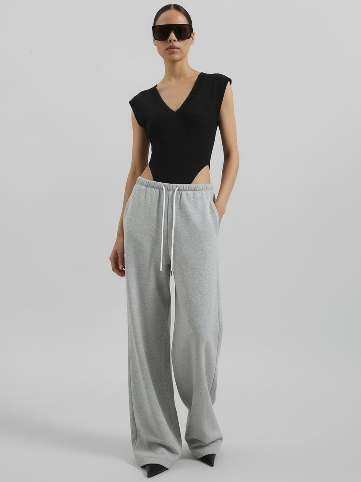 Cotton Barrel Leg Pants