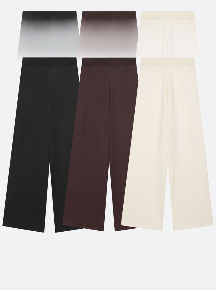 Casual Striped Sailor Collar Knit Pants Sets