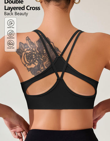 Ribbed Seamless High Impact Sports Bra