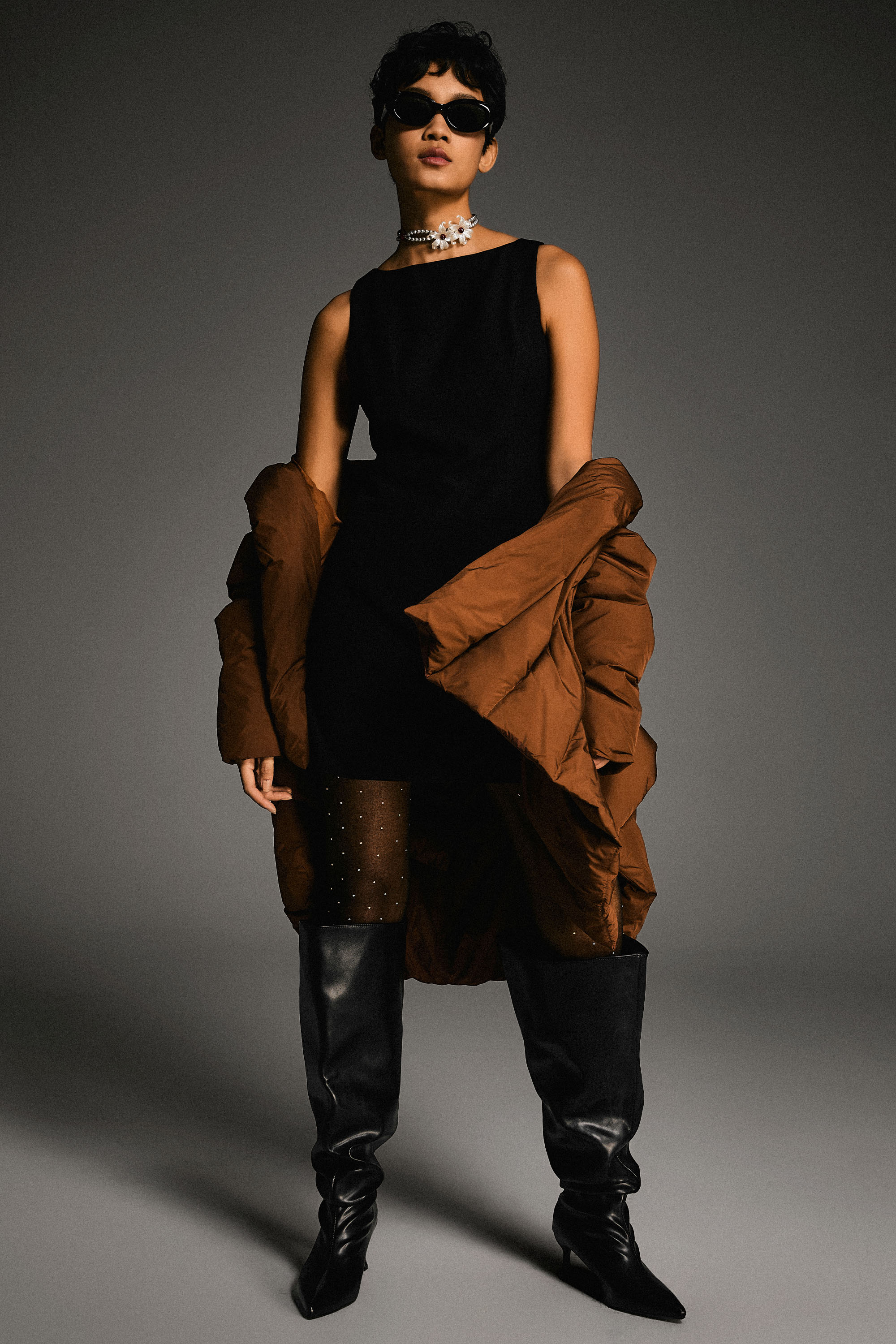 Oversized Quilted Wrap Puffer Jacket
