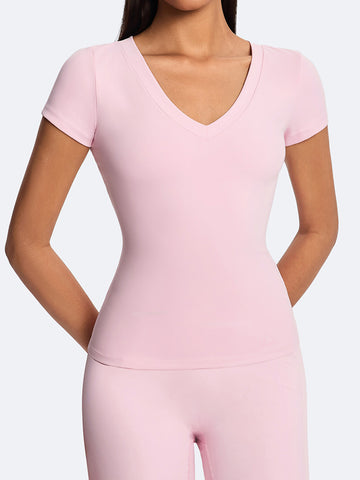 Slim Fit V Neck Athletic T-Shirt