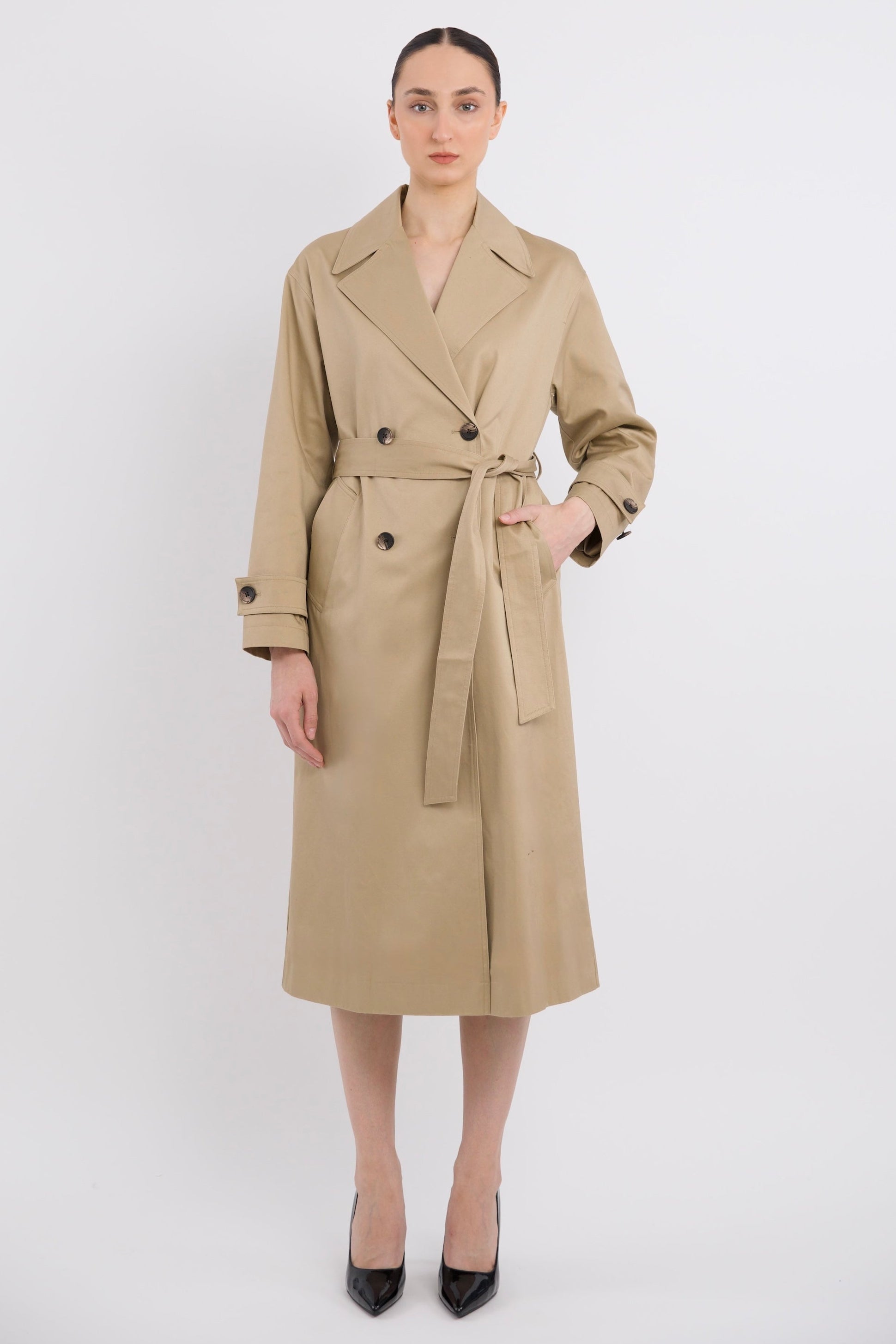 Classic Double Breasted Trench Coat
