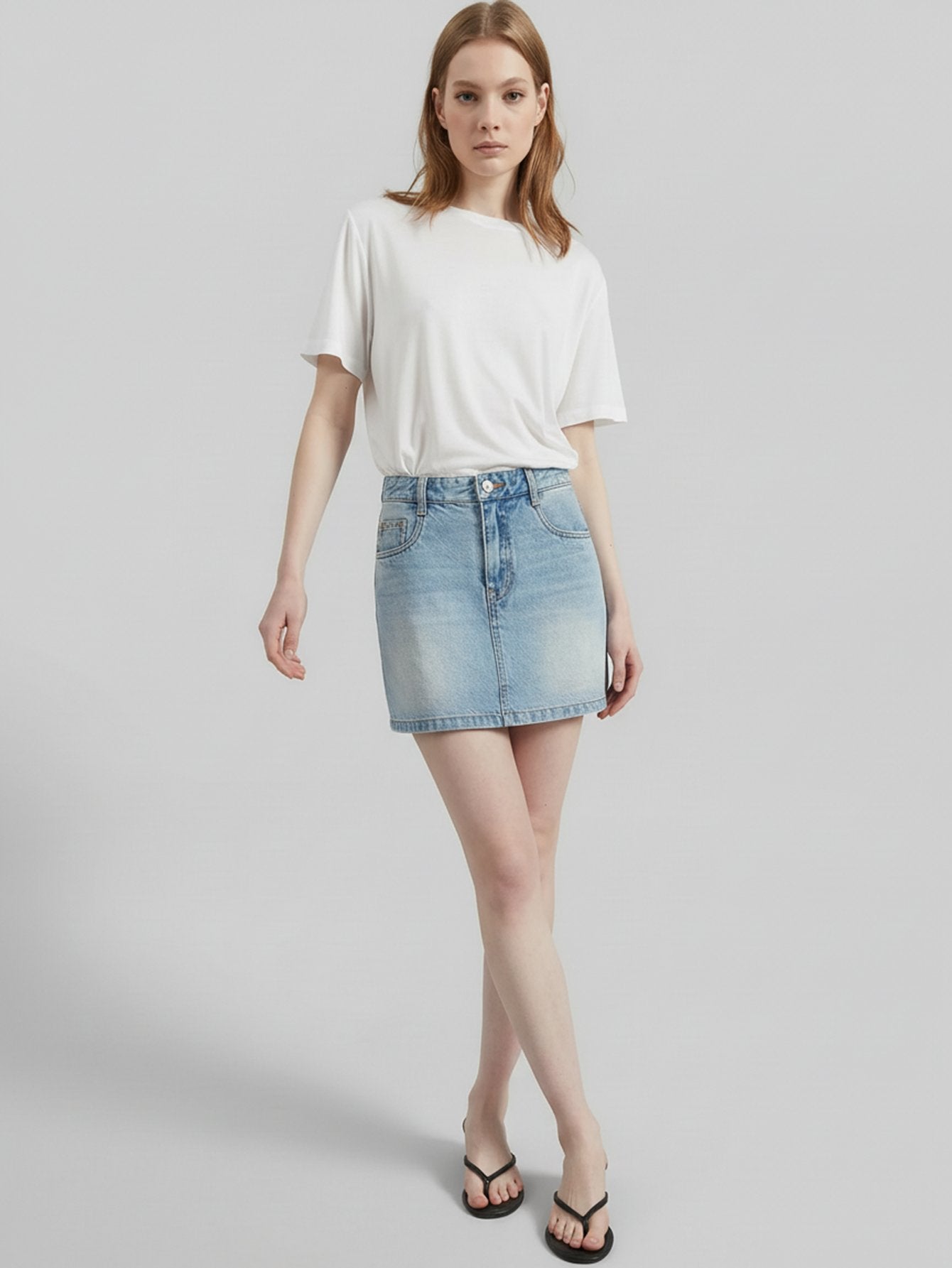 Classic Cotton Denim Skort