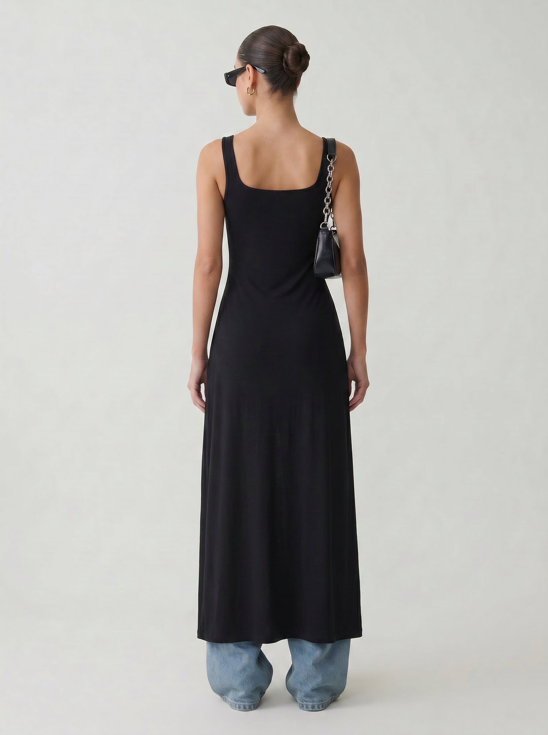 Sleeveless Split Front Top