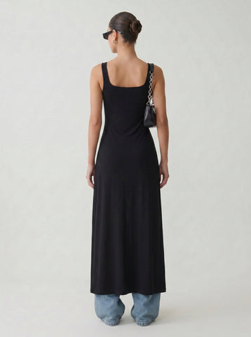 Sleeveless Split Front Top