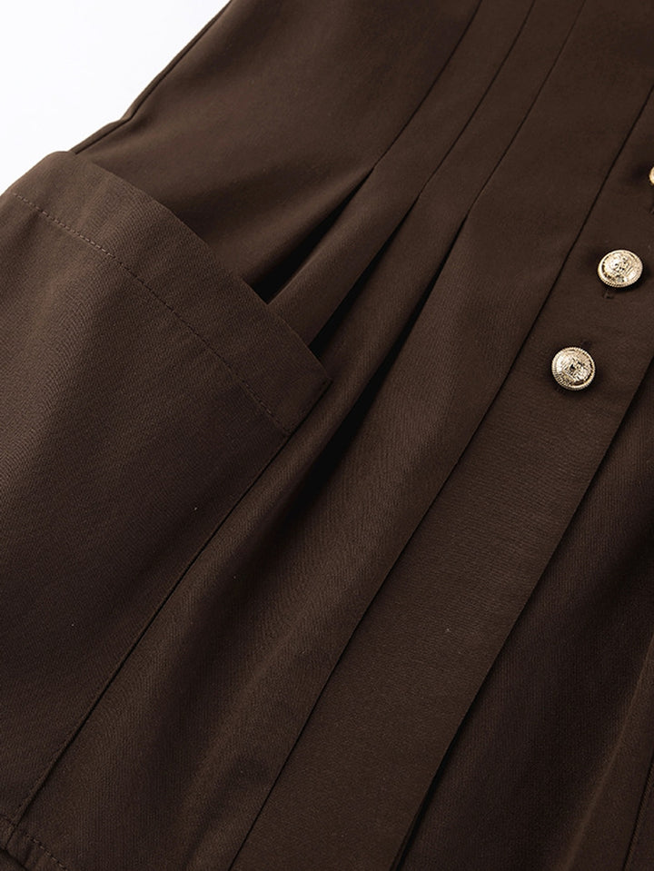Corset Waist Button Down Shirt