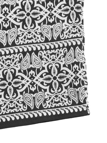 Ethnic Print Drawstring-Waist Relaxed Pants
