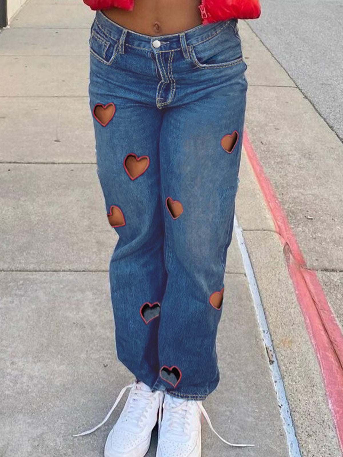 Non Stretch Loose Wide Leg Jeans