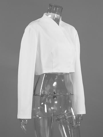 Minimalist Cropped Structured Jacket