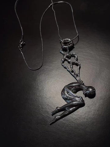 Avant Garde Abstract Figure Necklace