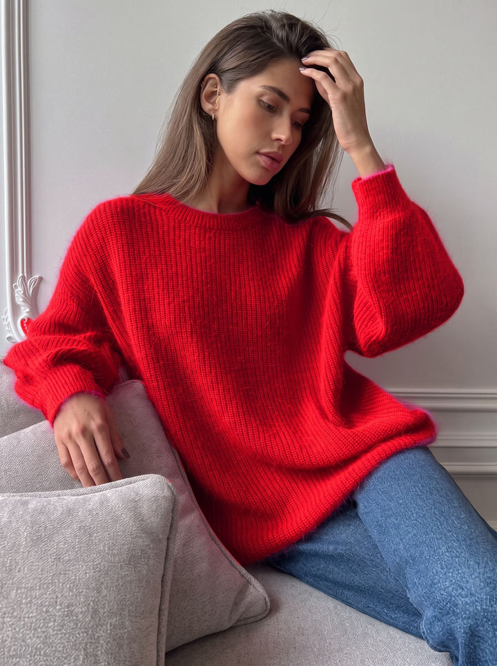 Cozy Soft Fuzzy Oversized Pullover Sweater