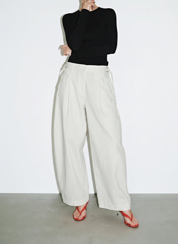 Adjustable Waisted Wide Leg Pants