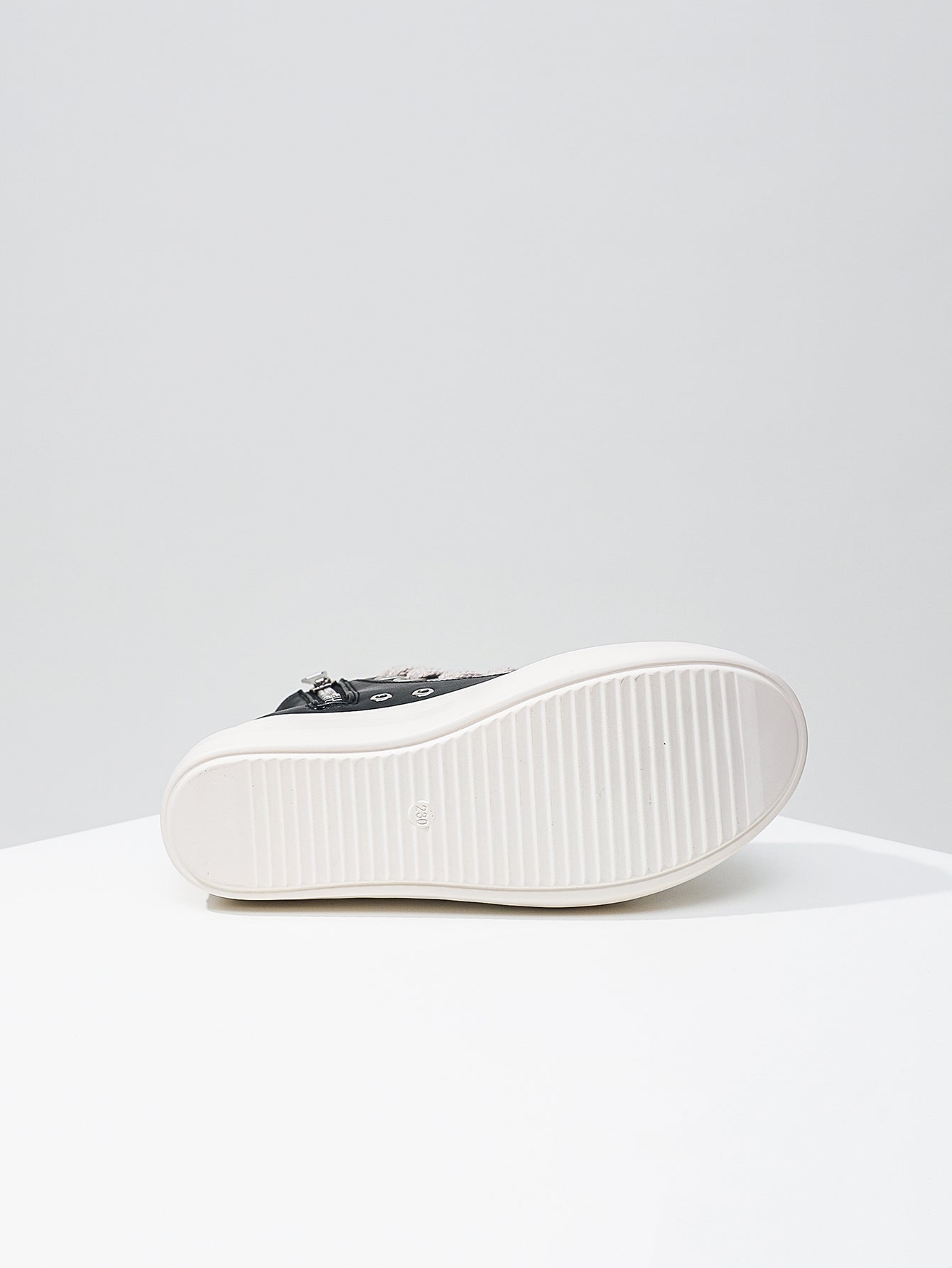 Chunky Platform Zip-Detail Edgy Boots-Black