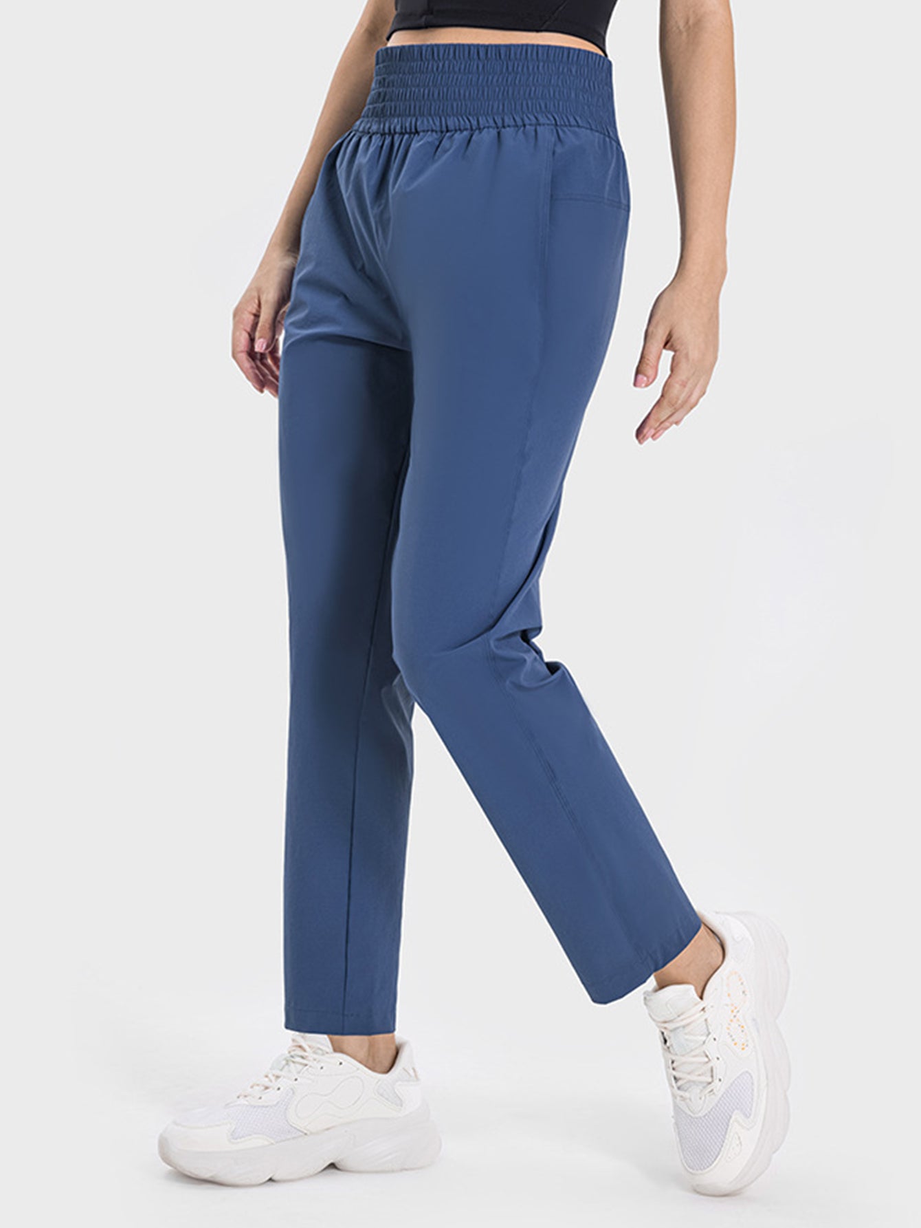 Cooling Fabric Straight Leg Active Pants-Multicolor