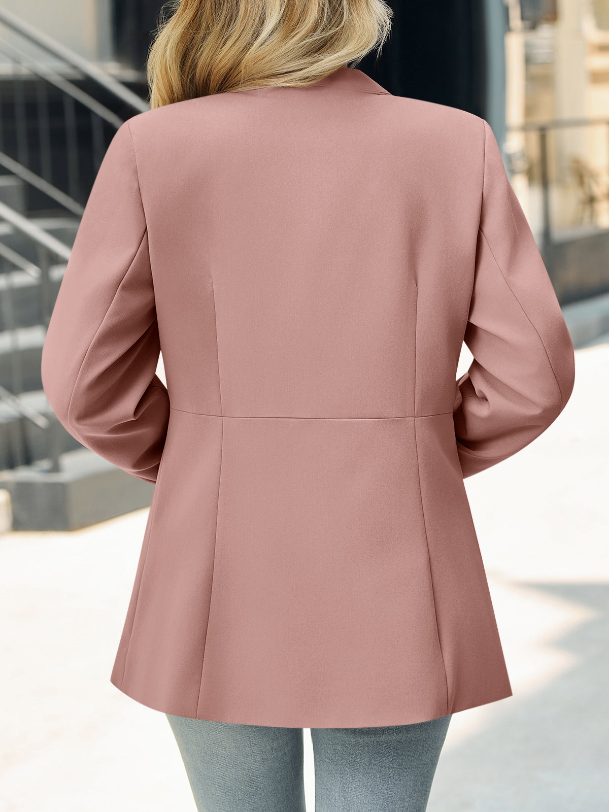 Tailored Slim Fit Open Blazer