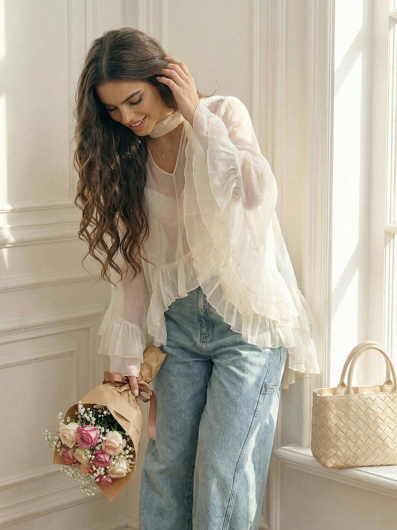 High Waisted Baggy Wide Leg Jeans