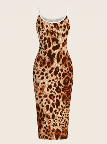CAPRI Floral Print Sleeveless Bodycon Midi Dress