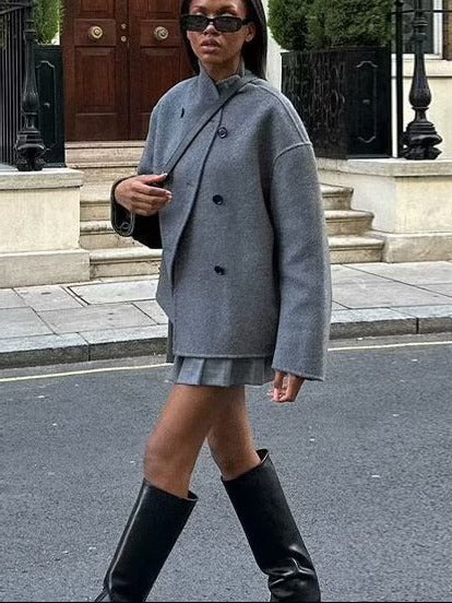 Cozy Double Breasted Wool Coat