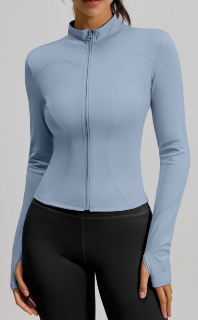 Slim Fit Thumbhole Yoga Jacket
