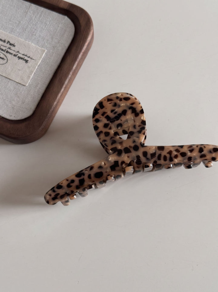Leopard Print Heart Shape Hair Claw