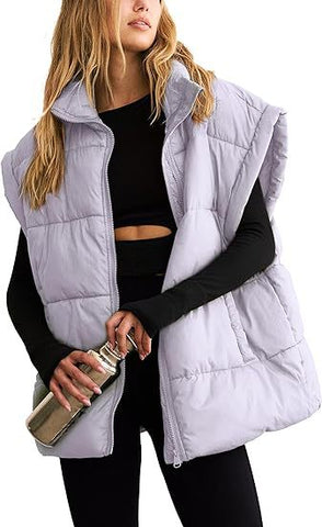Oversized Puffer Vest Sleeveless Jacket