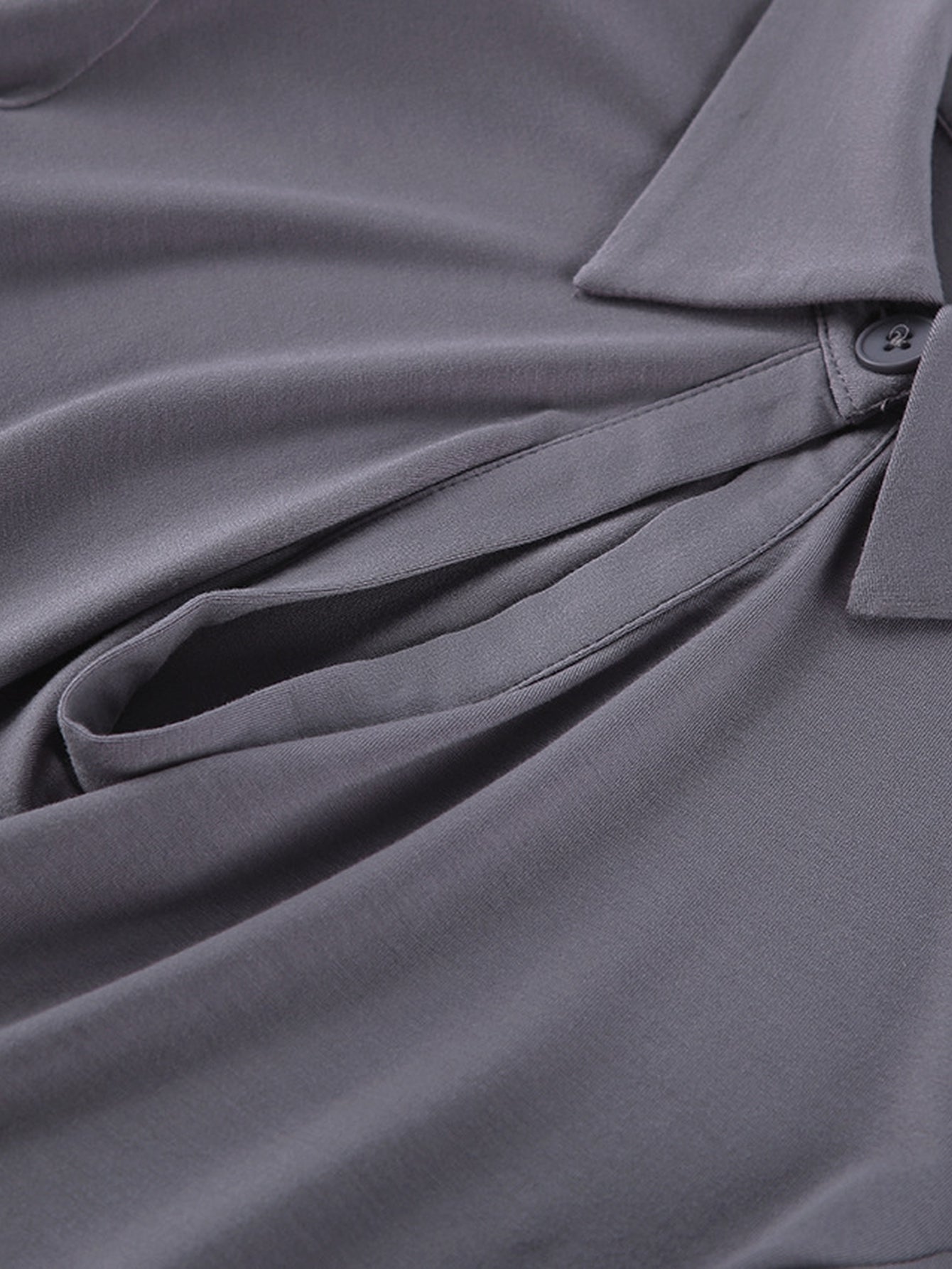 Padded Shoulder Cowl Neck Top