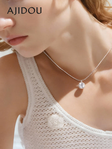 Dainty Sparkling Cushion Cut Necklace