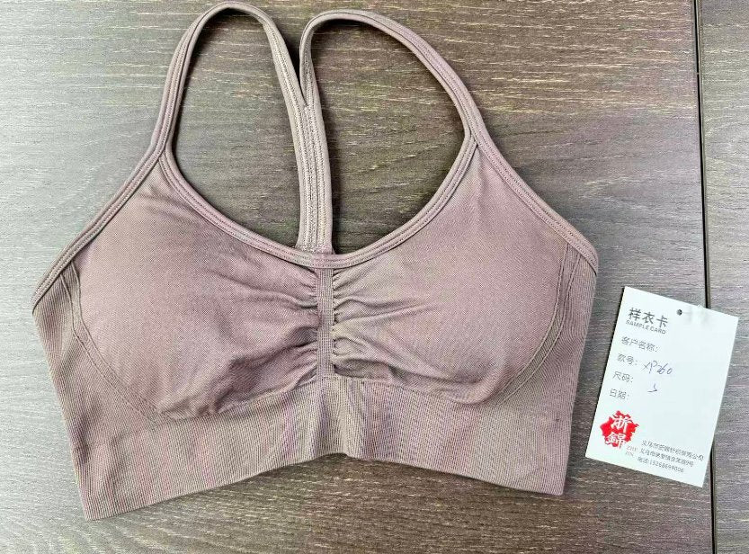 Seamless Ruched Racerback Sports Bra